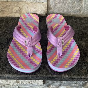 Reef girls flip flops - size 13/1